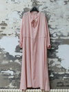 INTO THE EAST 25 Autumn and Winter Pink Lace Drawstring Collar Silk Dress ITE-E1DGAW023PK20DS-FEN Pink